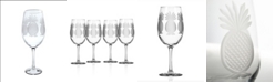 Rolf Glass Pineapple All Purpose Wine Glass 18Oz - Set Of 4 Glasses